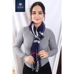 women stripe muffler