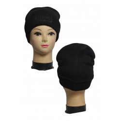 O Black Woollen Cap