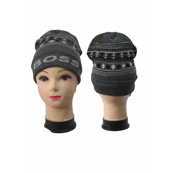 Unisex  Grey design caps 