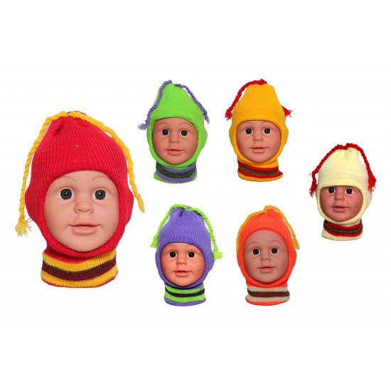 KIDULT Multicolour New Born Baby Cap